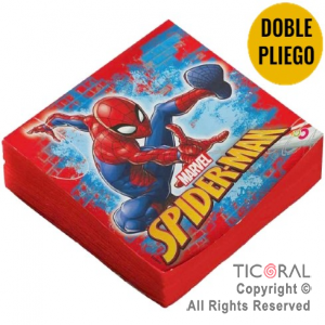 SPIDERMAN SERVILLETAS PREMIUM x 20